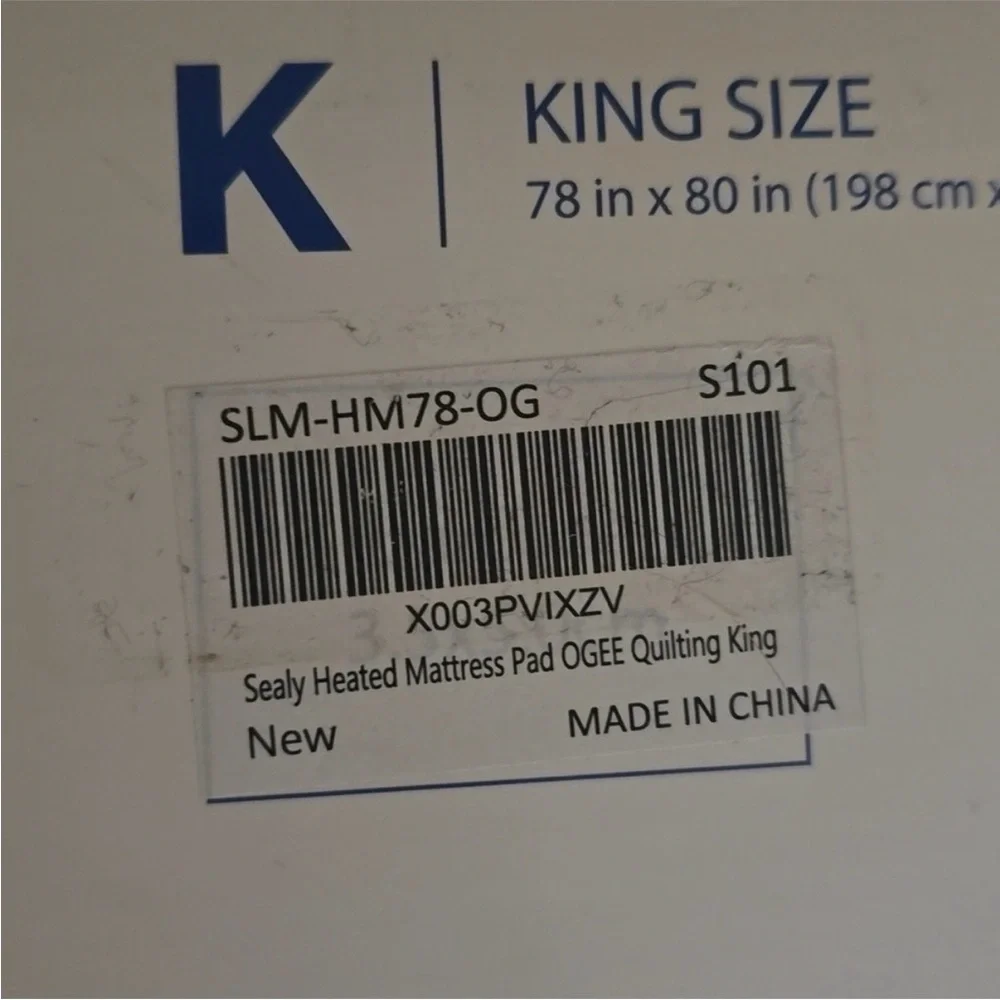 Sealy Heated Mattress🛏️Pad King👑Sz 78x80 Inch w/Dual Control 10 Heated Settings